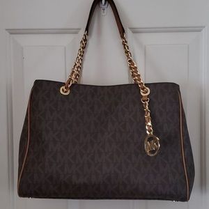 Brown large MK tote bag